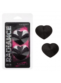 Черные пэстисы в форме сердечек Heart Pasties - California Exotic Novelties - купить с доставкой в Камышине