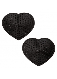 Черные пэстисы в форме сердечек Heart Pasties - California Exotic Novelties - купить с доставкой в Камышине