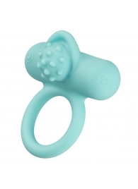 Аквамариновое эрекционное виброкольцо Silicone Rechargeable Nubby Lover’s Delight - California Exotic Novelties - в Камышине купить с доставкой