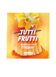 Пробник гель-смазки Tutti-frutti со вкусом ванильного пудинга - 4 гр. - Биоритм - купить с доставкой в Камышине