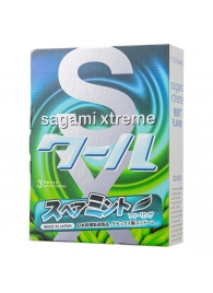 Презервативы Sagami Xtreme Mint с ароматом мяты - 3 шт. - Sagami - купить с доставкой в Камышине