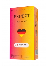 Презервативы EXPERT Hot Love с разогревающим эффектом - 12 шт.(+3 в подарок) - Expert - купить с доставкой в Камышине