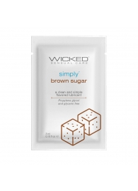 Саше лубриканта на водной основе Simply Aqua Brown Sugar с ароматом коричневого сахара - 3 мл. - Wicked - купить с доставкой в Камышине