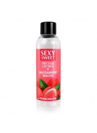 Массажное масло Sexy Sweet Nectar Lychee с феромонами и ароматом личи - 75 мл. - Биоритм - купить с доставкой в Камышине