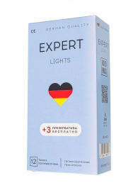 Ультратонкие презервативы EXPERT Lights - 12 шт.(+3 в подарок) - Expert - купить с доставкой в Камышине