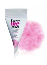 Съедобное согревающее массажное масло Love Me Tender Cotton Candy с ароматом сладкой ваты - 10 мл. - Love to Love - купить с доставкой в Камышине
