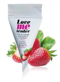 Съедобное согревающее массажное масло Love Me Tender Strawberry с ароматом клубники - 10 мл. - Love to Love - купить с доставкой в Камышине