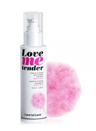 Съедобное согревающее массажное масло Love Me Tender Cotton Candy с ароматом сладкой ваты - 100 мл. - Love to Love - купить с доставкой в Камышине