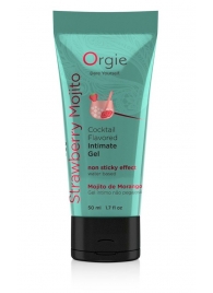 Съедобный интимный гель Orgie Lube Tube Cocktail Strawberry Mojito - 50 мл. - ORGIE - купить с доставкой в Камышине