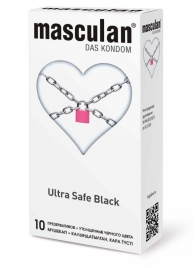 Ультрапрочные презервативы Masculan Ultra Safe Black - 10 шт. - Masculan - купить с доставкой в Камышине