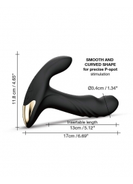 Черный вибромассажер простаты Multi P-Joy с 3 моторами - Dorcel - в Камышине купить с доставкой