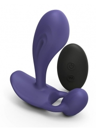 Темно-синий вибромассажер Witty P G Vibrator with Remote Control - Love to Love - в Камышине купить с доставкой