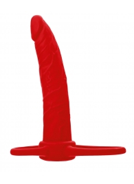 Красная насадка на пенис для двойного проникновения Black Red - 16,5 см. - ToyFa - купить с доставкой в Камышине