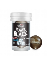 Интимный гель Power Black Hot Ball с охлаждающе-разогревающим эффектом (2 шарика по 3 гр.) - HotFlowers - купить с доставкой в Камышине