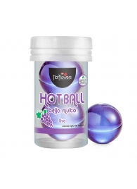 Лубрикант на масляной основе Hot Ball Beija Muito с ароматом винограда (2 шарика по 3 гр.) - HotFlowers - купить с доставкой в Камышине