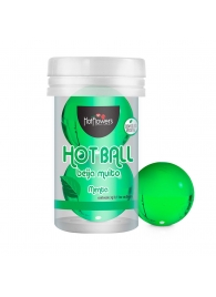 Лубрикант на масляной основе Hot Ball Beija Muito с ароматом мяты (2 шарика по 3 гр.) - HotFlowers - купить с доставкой в Камышине