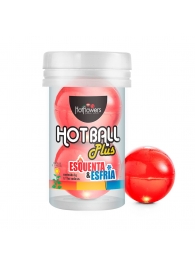 Лубрикант на масляной основе Hot Ball Plus с охлаждающе-разогревающим эффектом (2 шарика по 3 гр.) - HotFlowers - купить с доставкой в Камышине