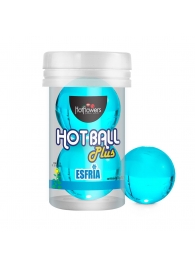 Лубрикант на масляной основе Hot Ball Plus с охлаждающим эффектом (2 шарика по 3 гр.) - HotFlowers - купить с доставкой в Камышине