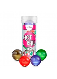 Ароматизированный лубрикант Hot Ball Mix на масляной основе (4 шарика по 3 гр.) - HotFlowers - купить с доставкой в Камышине