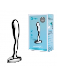 Стальной стимулятор простаты Stainless Steel Prostate Plug - 11,5 см. - b-Vibe - в Камышине купить с доставкой