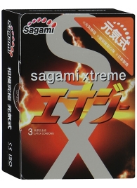 Презервативы Sagami Xtreme ENERGY с ароматом энергетика - 3 шт. - Sagami - купить с доставкой в Камышине