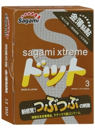 Презервативы Sagami Xtreme FEEL UP с точечной текстурой и линиями прилегания - 3 шт. - Sagami - купить с доставкой в Камышине