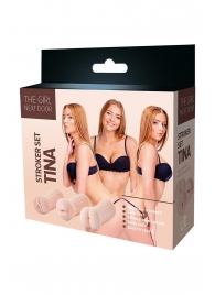 Набор из 3 мастурбаторов The Girl Next Door Tina - Dream Toys - в Камышине купить с доставкой