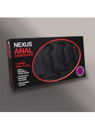 Набор из 3 массажеров простаты чёрного цвета NEXUS ANAL STARTER KIT - Nexus Range - в Камышине купить с доставкой