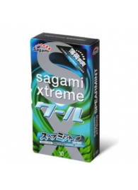 Презервативы Sagami Xtreme Mint с ароматом мяты - 10 шт. - Sagami - купить с доставкой в Камышине