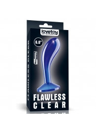 Синяя анальная втулка Flawless Clear Prostate Plug 6.0 - 15 см. - Lovetoy - в Камышине купить с доставкой