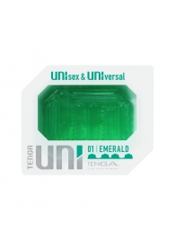 Зеленый мастурбатор-стимулятор Tenga Uni Emerald - Tenga - в Камышине купить с доставкой