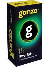 Прозрачные ультратонкие презервативы Ganzo Ultra thin - 15 шт. - Ganzo - купить с доставкой в Камышине