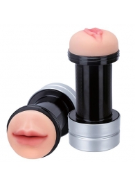 Двусторонний мастурбатор REALSTUFF 2 IN 1 HUMMER MOUTH   VAGINA - ротик и вагина - Dream Toys - в Камышине купить с доставкой