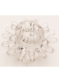 Прозрачное гелевое эрекционное кольцо с шипиками - Toyfa Basic - в Камышине купить с доставкой