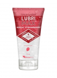 Интимный гель-смазка на водной основе Lubrimax Magic Strawberry - 75 мл. - ИнтелБИО - купить с доставкой в Камышине