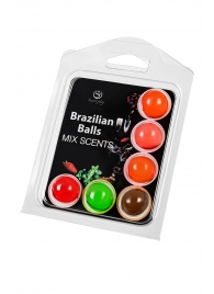 Набор из 6 шариков с ароматизированными массажными маслами Brazilian Balls - Secret Play - купить с доставкой в Камышине