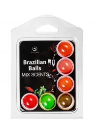 Набор из 6 шариков с ароматизированными массажными маслами Brazilian Balls - Secret Play - купить с доставкой в Камышине