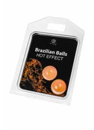 Набор из 2 шариков с массажным маслом Brazilian Balls с разогревающим эффектом - Secret Play - купить с доставкой в Камышине