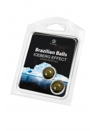 Набор из 2 шариков с массажным маслом Brazilian Balls с ледяным эффектом - Secret Play - купить с доставкой в Камышине