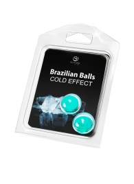 Набор из 2 шариков с массажным маслом Brazilian Balls с охлаждающим эффектом - Secret Play - купить с доставкой в Камышине