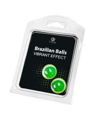 Набор из 2 шариков с массажным маслом Brazilian Balls с эффектом вибрации - Secret Play - купить с доставкой в Камышине