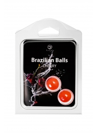 Набор из 2 шариков с массажным маслом Brazilian Balls с ароматом вишни - Secret Play - купить с доставкой в Камышине