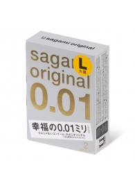 Презервативы Sagami Original 0.01 L-size увеличенного размера - 2 шт. - Sagami - купить с доставкой в Камышине