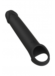 Черная насадка-удлинитель с вибрацией Vibrating Extender With Remote - Dream Toys - в Камышине купить с доставкой