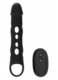 Черная насадка-удлинитель Vibrating Extender With Remote с вибрацией - Dream Toys - в Камышине купить с доставкой