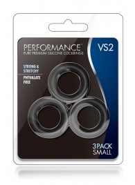 Набор из 3 черных эрекционных колец Black Small Penis Rings - Blush Novelties - в Камышине купить с доставкой