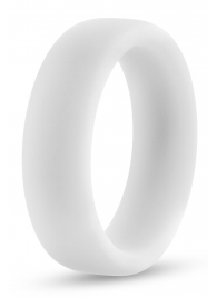 Белое люминесцентное эрекционное кольцо Silicone Glo Cock Ring - Blush Novelties - в Камышине купить с доставкой