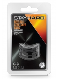 Черное эрекционное кольцо на мошонку Beef Ball Stretcher Snug - Blush Novelties - в Камышине купить с доставкой