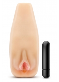 Мастурбатор-вагина с вибрацией Soft   Wet Natasha Realistic Beige Masturbator - Blush Novelties - в Камышине купить с доставкой