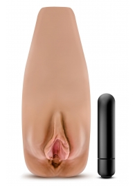 Маструбатор-вагина с вибрацией Soft   Wet Renata Realistic Tan Masturbator - Blush Novelties - в Камышине купить с доставкой